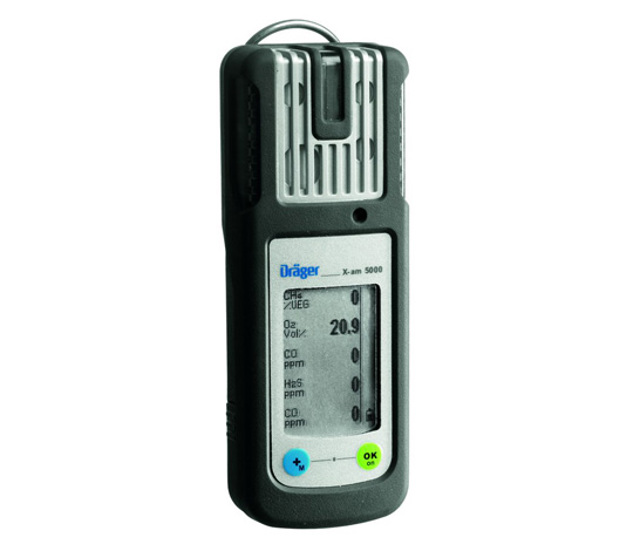 Gas Detector X-AM 5000, EX, O2, CO, H2S W/O Pump, Dräger